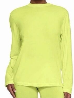 SKIMS | Neon Lime Long Sleeve Crewneck Top